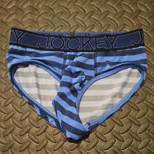 Jockey Blue Striped Briefs